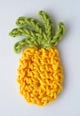 Crochet pineapple fridge magnet